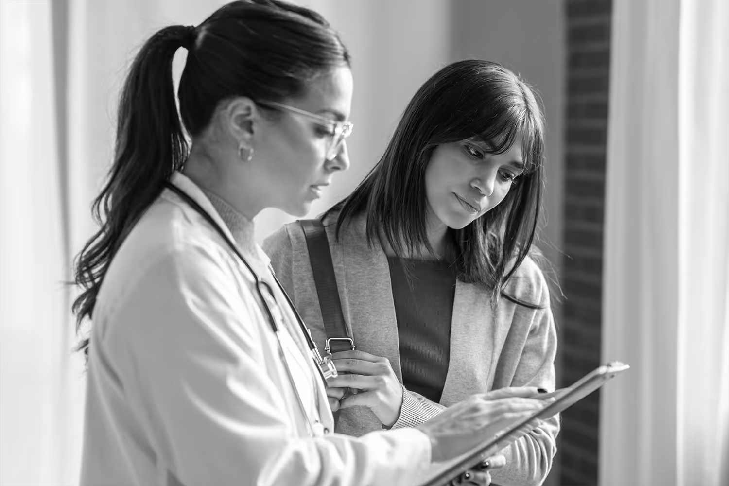 Woman with doctor