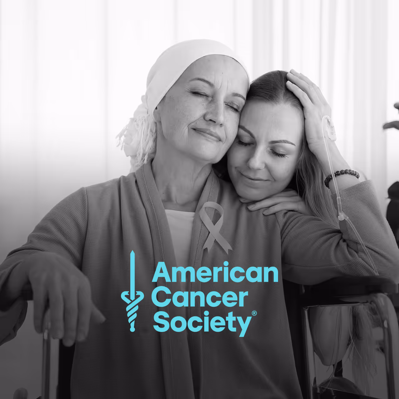Mother and daughter with cancer