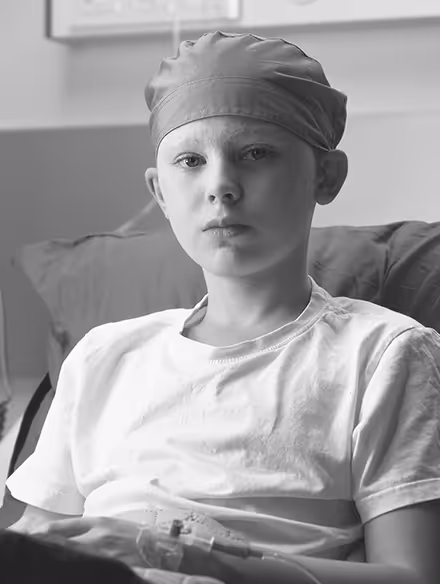 Young boy with cancer
