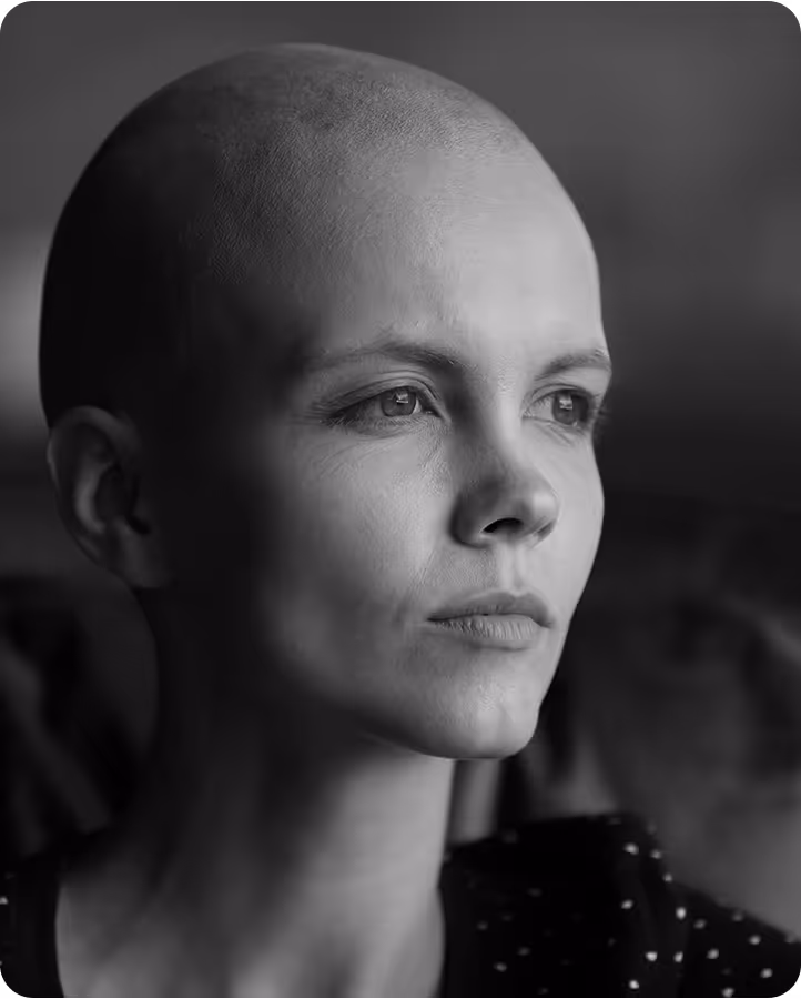 Woman with uterine cancer
